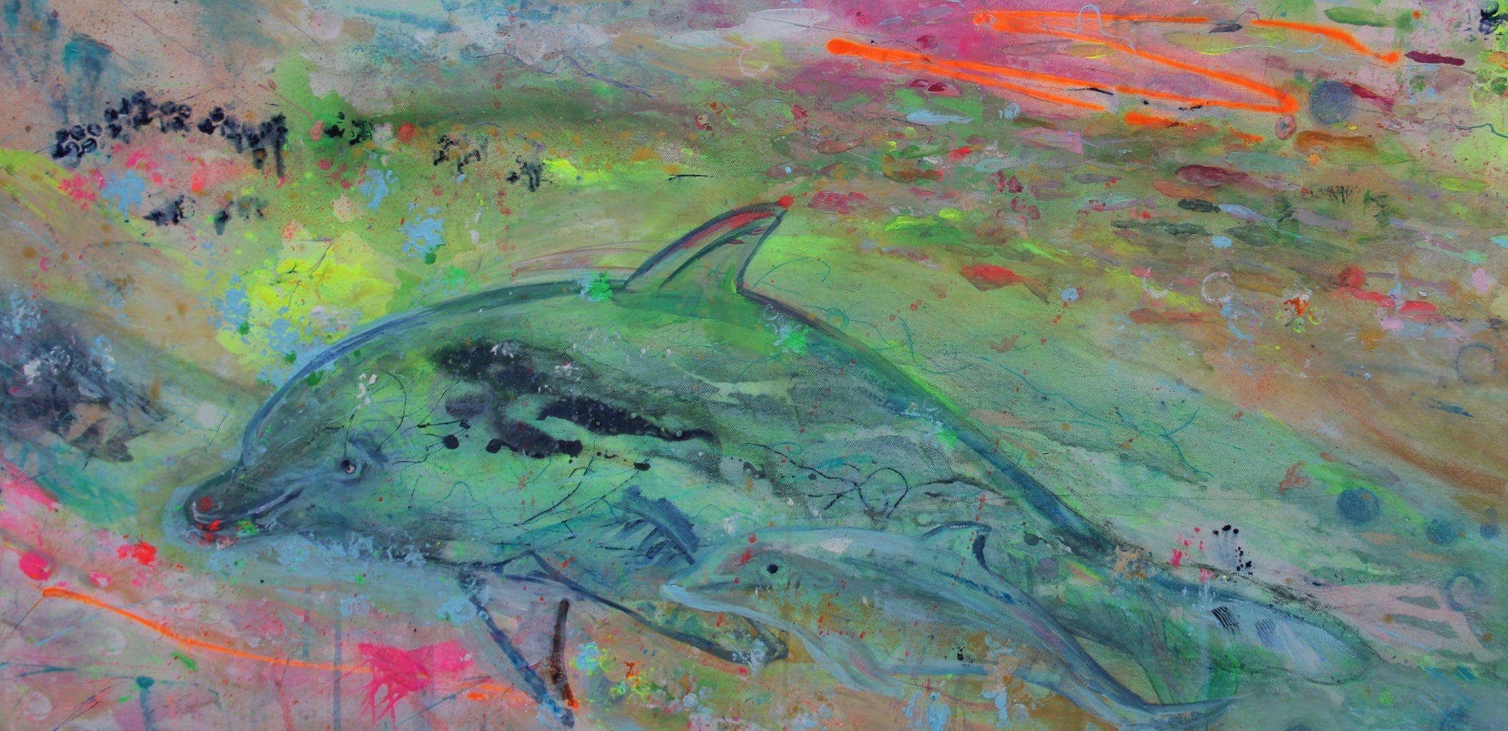 Delfin mit Baby