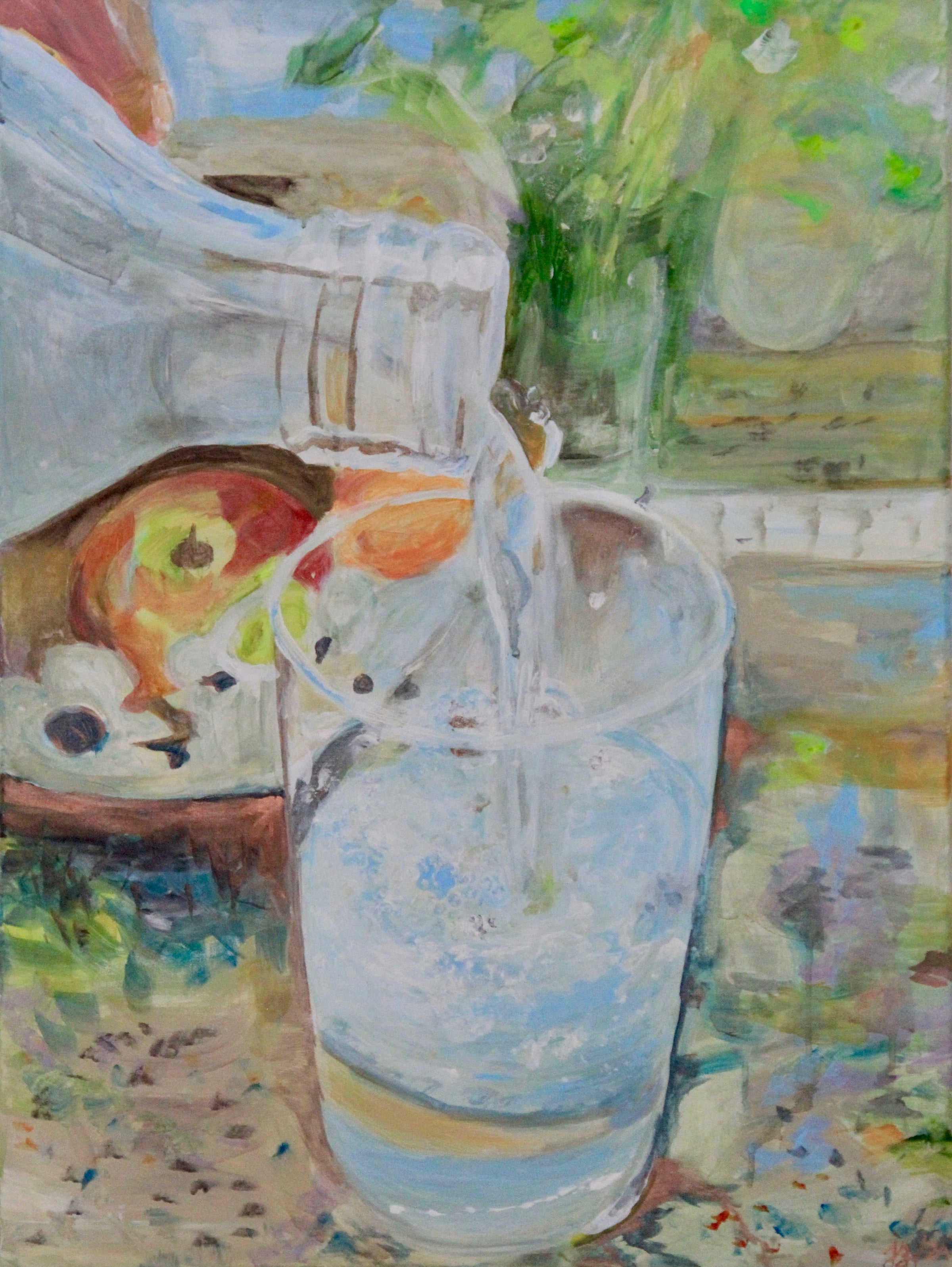 Wasserglas mit Sprudel
